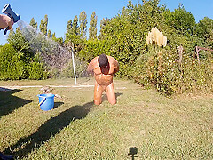 I Wash My Pig Slave Outdoor Pt1