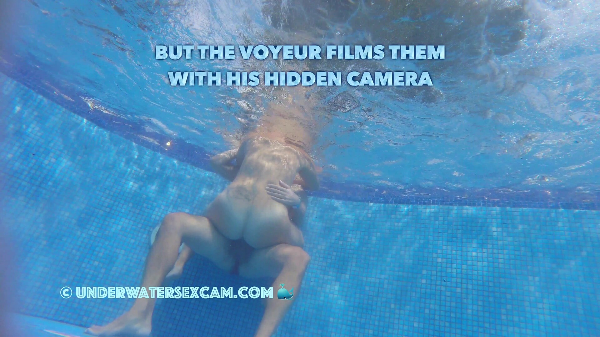 This couple thinks no one knows what they are doing underwater in the pool but the voyeur does - Video Free Porn Videos